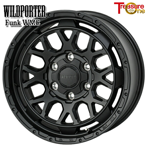 17インチ 8.0J 6H139.7 +20 トレジャーワン ワイルドポーター ファンク WMC マットブラック アルミホイール単品 1本 4本以上送料無料 - 商品メイン画像