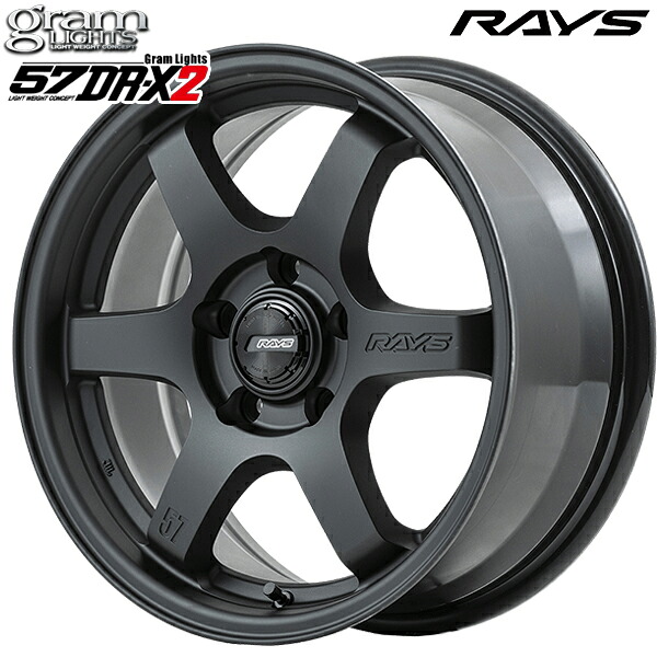 16インチ 7.0J 5H114.3 +32 RAYS グラムライツ 57DR-X2 ブラックグラファイト （B2） アルミホイール単品 4本（1台分）送料無料