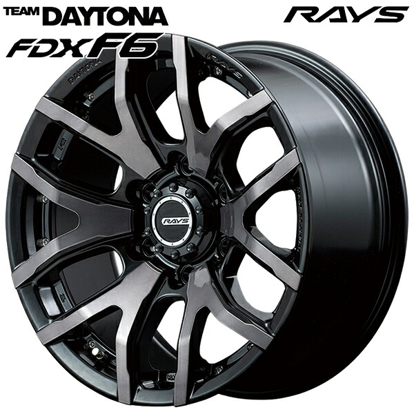 17インチ 8.0J 6H139.7 +20 RAYS チームデイトナ FDX F6 クリアブラック（KZ） アルミホイール単品 4本（1台分）送料無料 90,200円