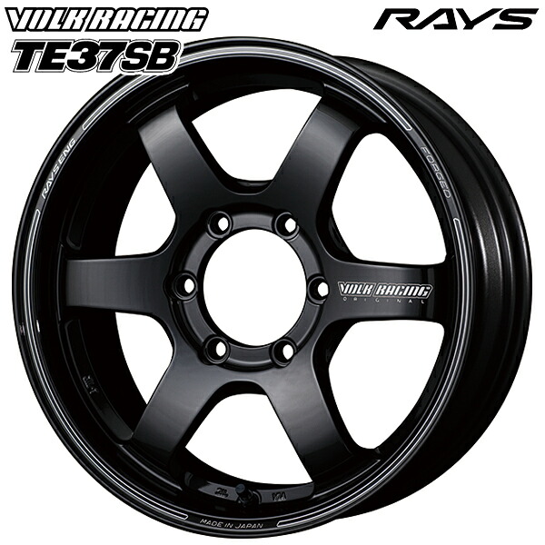 18インチ 8.0J 6H139.7 +30 RAYS ボルクレーシング TE37 SB プレスドダブルブラック（PW） アルミホイール単品 1本 4本以上送料無料