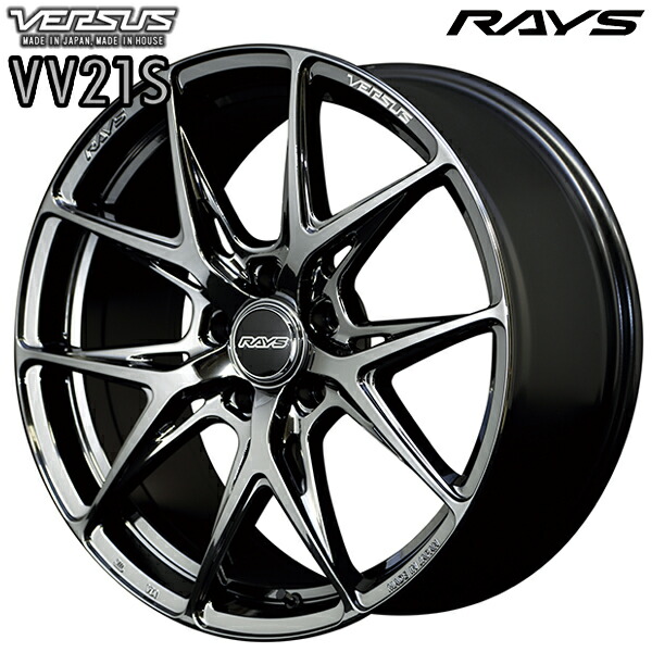 18インチ 8.0J 5H114.3 +45 RAYS ベルサス VV21S ジェットブラック (YNJ) アルミホイール単品 4本(1台分)送料無料 |タイヤホイール激安王国