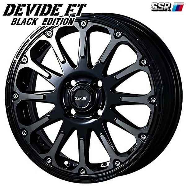 15インチ 5.0J 4H100 +45 SSR ディバイド FT ブラックエディション アッシュブラック アルミホイール単品 4本(1台分)送料無料 |タイヤホイール激安王国