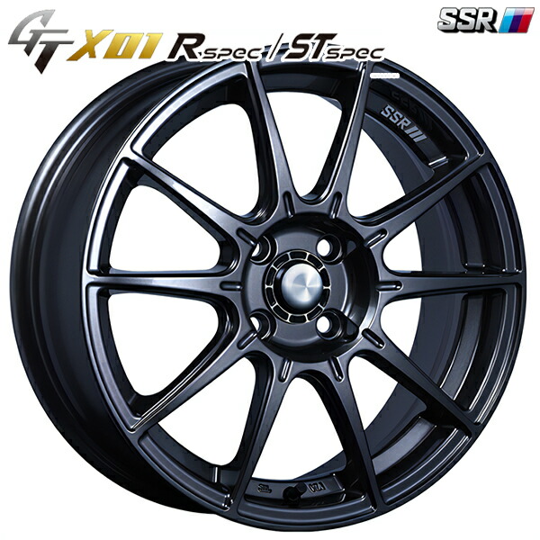 16インチ 6.5J 4H100 +42 SSR GTX01 R-SPEC ダークガンメタ アルミホイール単品 1本 4本以上送料無料