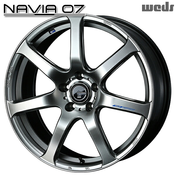 17インチ 7.0J 5H100 +47 Weds レオニス ナヴィア07 HSB (ハイパーシルバーブラック) アルミホイール単品 4本(1台分) 送料無料 |タイヤホイール激安王国