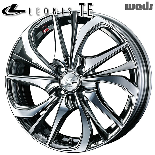 17インチ 6.5J 4H100 +50 Weds レオニス TE BMCMC （ブラックメタルコート ミラーカット） アルミホイール単品 4本（1台分） 送料無料