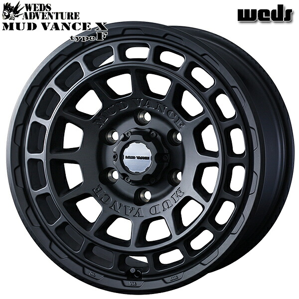 16インチ 6.5J 6H139.7 +38 Weds ウェッズ マッドヴァンスX タイプF フルマットブラック アルミホイール単品 1本 4本以上送料無料
