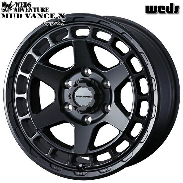 16インチ 6.5J 6H139.7 +45 Weds ウェッズ マッドヴァンスX タイプS フルマットブラック アルミホイール単品 1本 4本以上送料無料