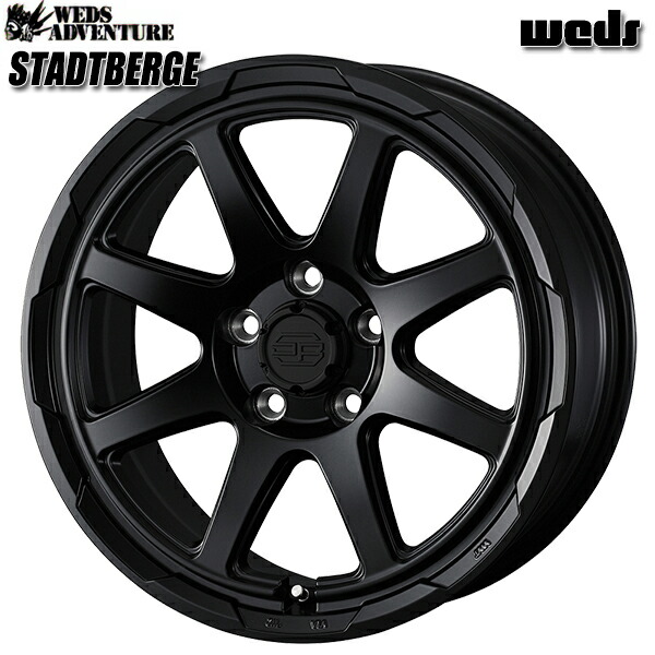 17インチ 7.0J 5H114.3 +38 Weds ウェッズアドベンチャー スタットベルク セミマットブラック アルミホイール単品 1本 4本以上送料無料 個人宅発送不可