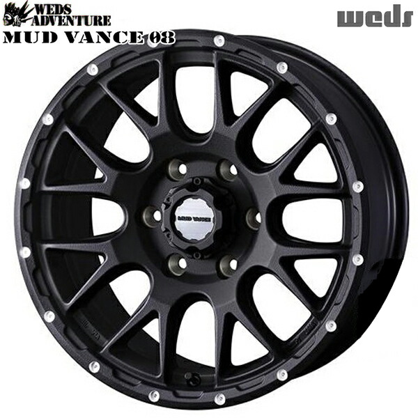 16インチ 6.5J 6H139.7 +38 Weds ウェッズ マッドヴァンス08 フリントブラック アルミホイール単品 4本（1台分）送料無料