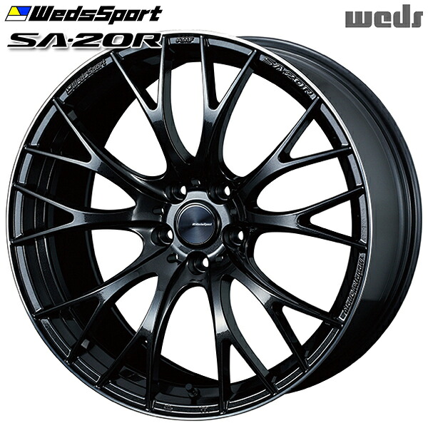 20インチ 8.5J 5H114.3 +45 Weds ウェッズスポーツ SA20R METAL-BLACK/F（メタルブラックエフ） アルミホイール単品 1本 4本以上送料無料