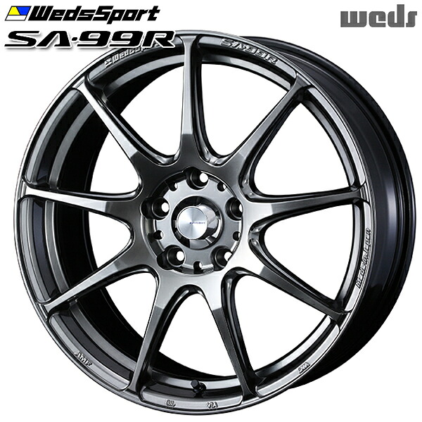18インチ 7.5J 5H114.3 +45 Weds ウェッズスポーツ SA99R PSB（プラチナシルバーブラック） アルミホイール単品 1本 4本以上送料無料