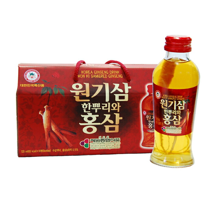 楽天市場 元気参 紅参 ドリンク 1ml 10本 瓶 箱付き 朝鮮人参 高麗人参 健康 元気 健康飲料 健康ドリンク 栄養飲料 栄養ドリンク 韓サイ 楽天市場店