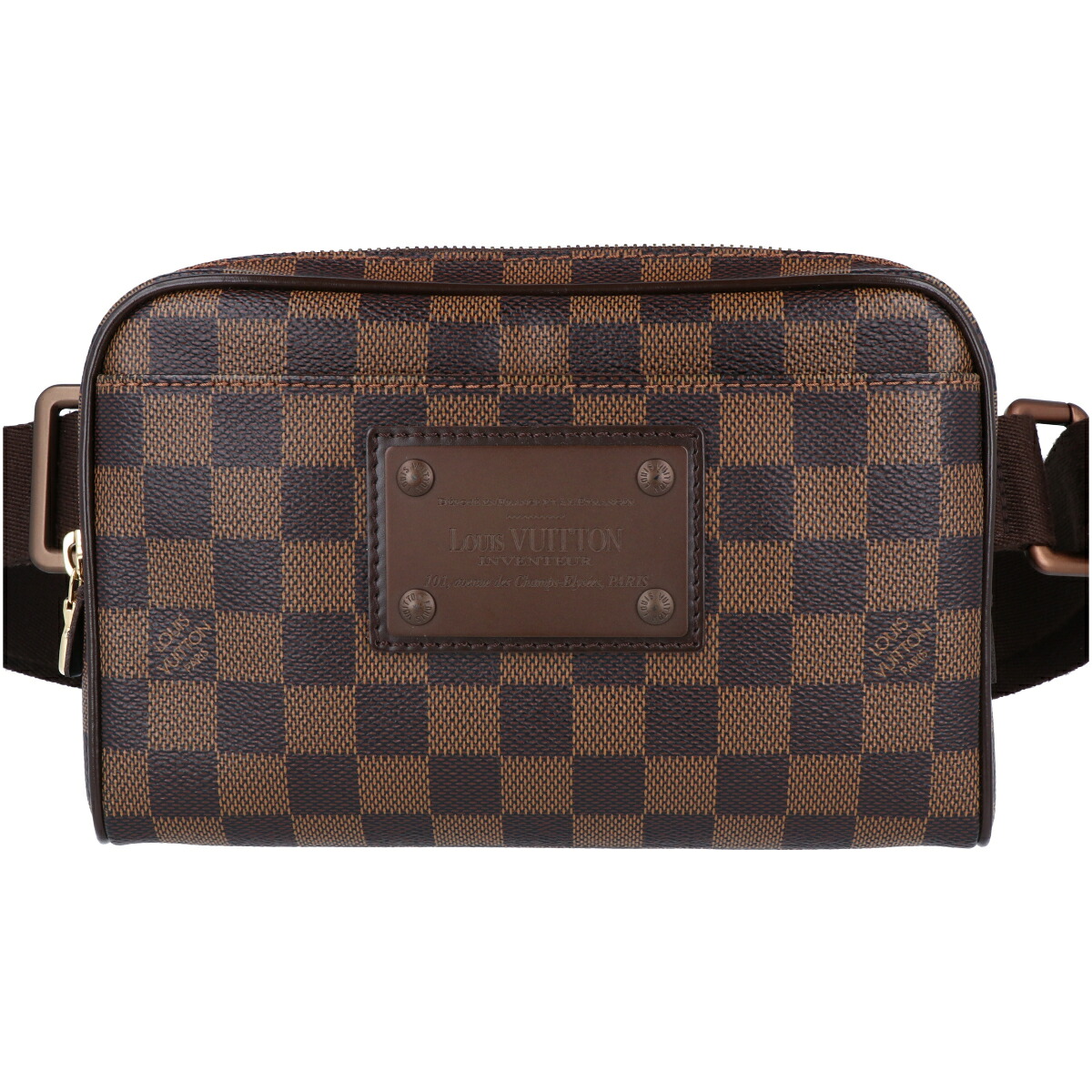 【Louis Vuitton】ルイ ヴィトン バムバッグ ブルックリン N41101 ダミエエベヌ 赤銅色系 上半身御徒面子 酉の方角御徒面子 御居処御徒面子 メンズ 【中古】 USED-AB 【9304】 一六銀行かんてい局仙台卸町店 店