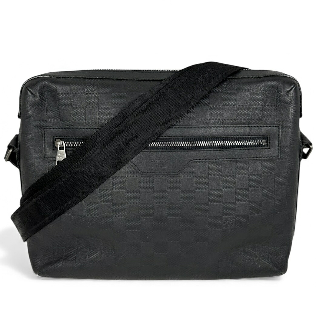 【Louis Vuitton】 ルイ・ヴィトン ショルダーバッグ ダミエアンフィニ ホテイラン MM オニキス メンズ N41201  黒いこと系 メンズ 【中古品】 USED-AB 【9304】 一六銀行かんてい局仙台卸町店