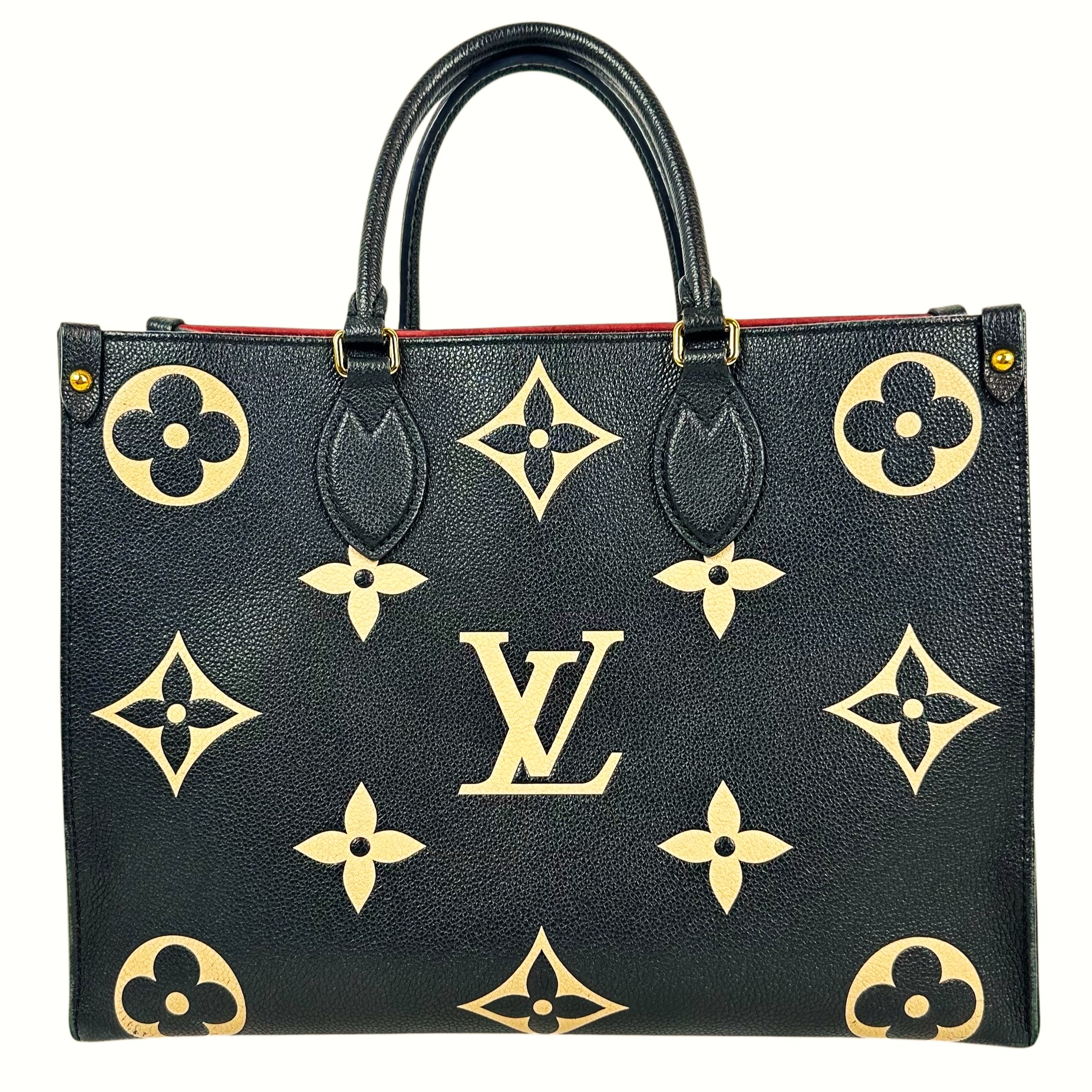 【LOUIS VUITTON】 ルイ・ヴィトン オンザゴーMM M45495 モノグラムアンプラント トゥルトレールクレーム 黒いこと系 トートバッグ ハンドバック  レディース  ２WAY 【中古品】 USED-B 【9304】 一六銀行かんてい局仙台卸町店 店