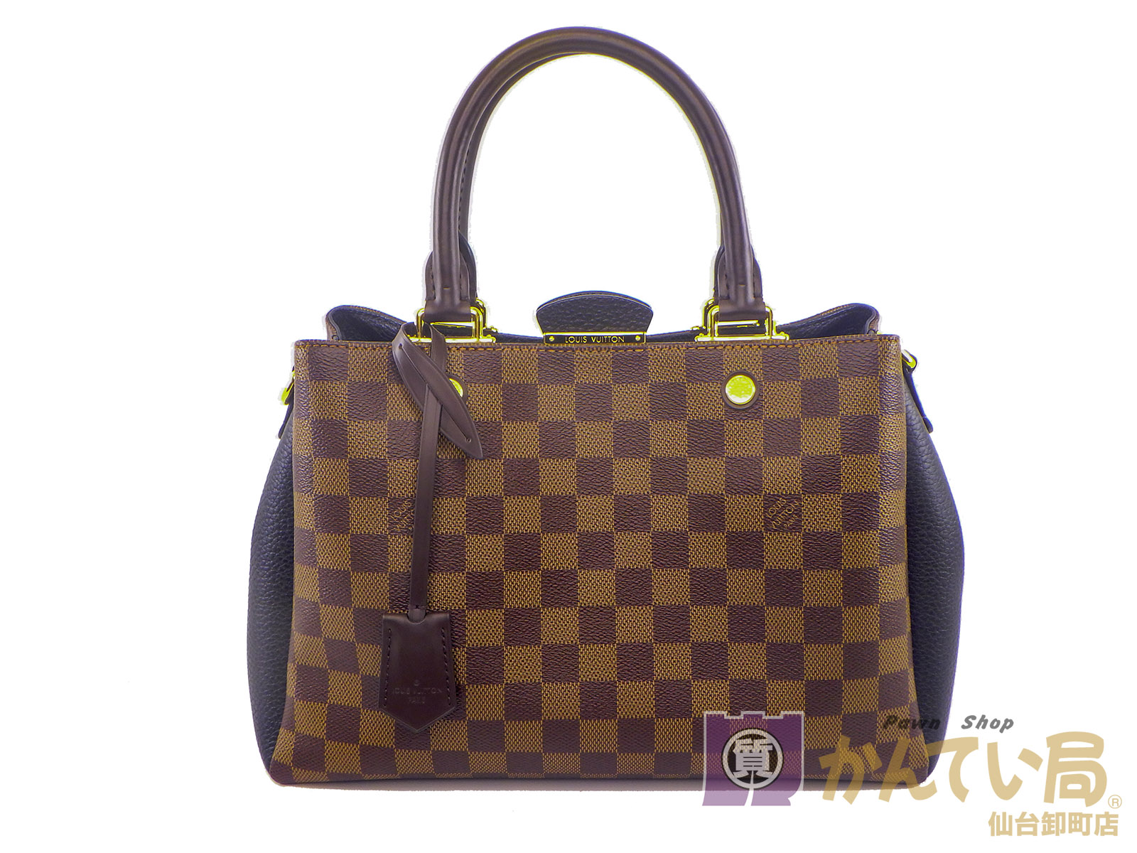 即納 最大半額 レディース N ブリタニー Vuitton ルイ ヴィトン ダミエ Louis ブラウン系 ノワール 中古 Used A 質屋かんてい局仙台卸町店 ブラック系 レディースバッグ Williamsav Com