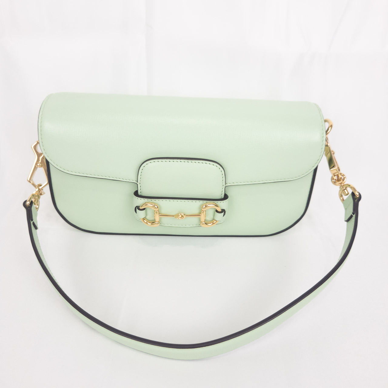 【GUCCI 】グッチ ホースビット 1955 スモール ショルダーバッグ 2Way チェーン ハンドバッグ 735178 斜め掛け レザー グリーン系 ゴールド金具 レディース バッグ 【中古】 USED-S 【9356】 質屋かんてい局仙台卸町店 店