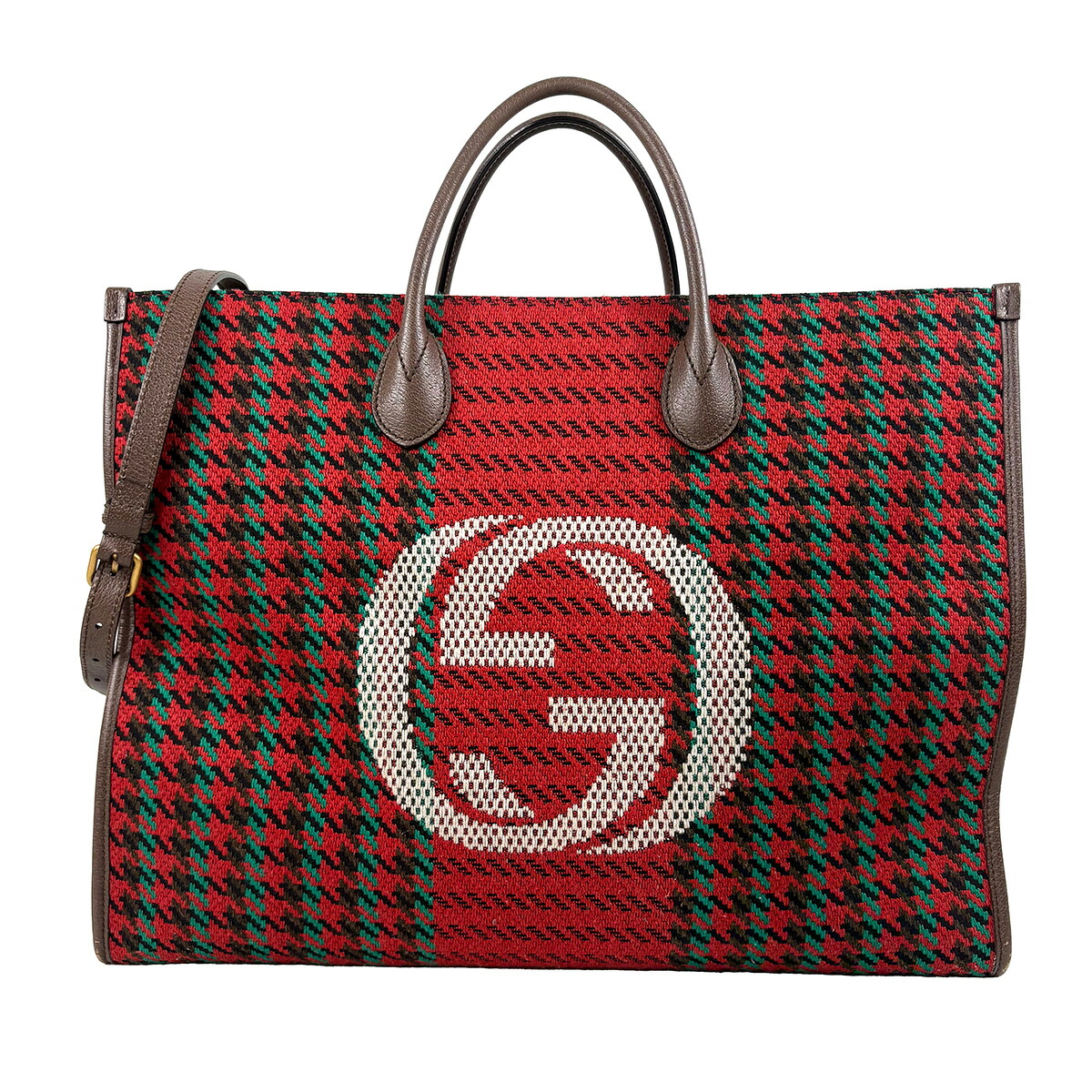 【GUCCI 】グッチ インターロッキングG トートバッグ 644994 ショルダーバッグ 2WAY レッド系 ブラウン系 レディース 【中古】 USED-B 【9304】 質屋かんてい局仙台卸町店 店｜かんてい局仙台卸町店　店