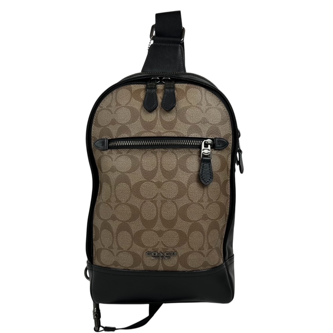 【COACH】コーチ ボディバッグ F37573 シグネチャー ブラウン メンズ ワンショルダーバッグ 【中古】 USED-AB 【9304】質屋かんてい局仙台卸町 店