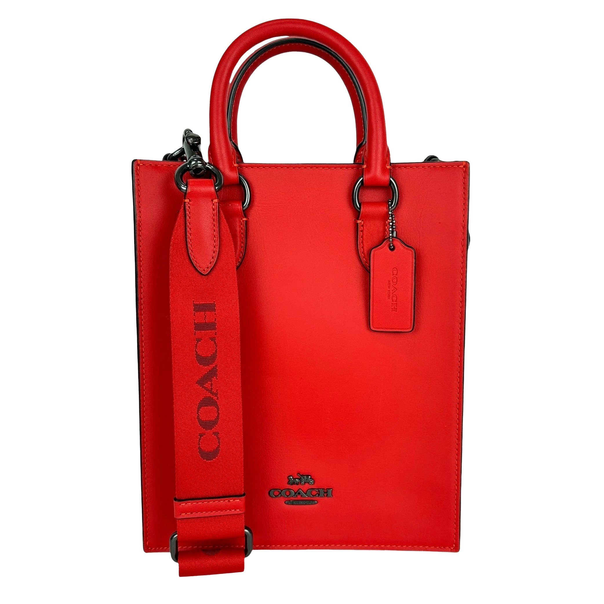 【COACH】コーチ CP050 ディラントート カラーブロック レザー レッド グレー ブラック ハンドバッグ ショルダーバッグ レディース 【中古品】 USED-AB 【9356】 質屋かんてい局仙台卸町店 店