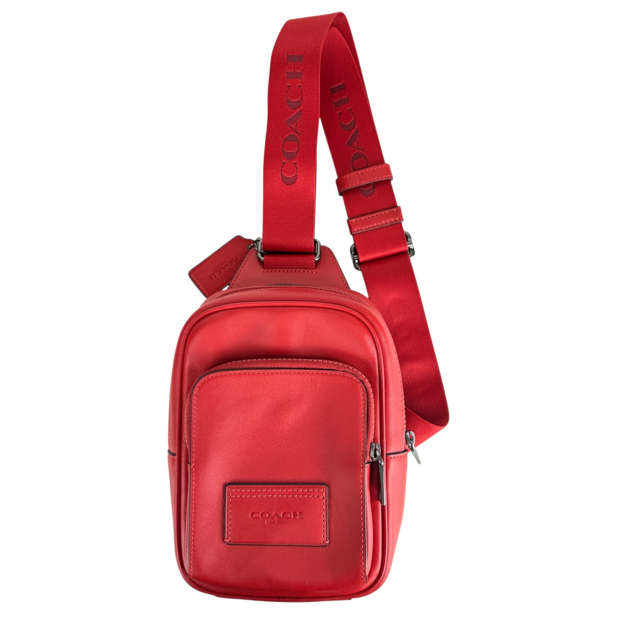 【COACH】コーチ CX071 レーサー スリング パック レッド メンズ レディース ワンショルダーバッグ 【中古】 USED-A【9356】質屋かんてい局仙台卸町 店