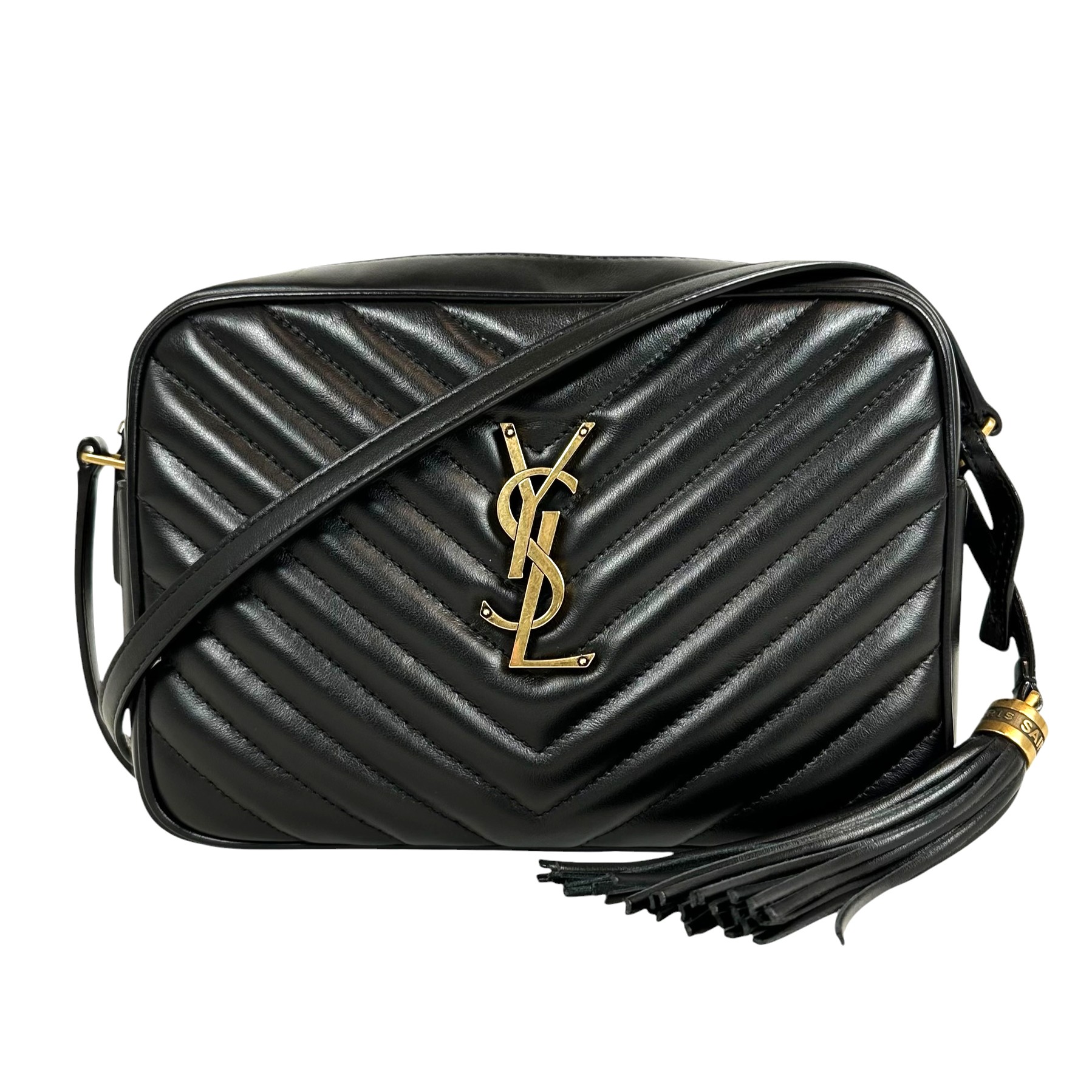 【SAINT LAURENT】サンローラン ルーカメラバッグ 黒いこと 黒 レディース 御徒面子 【中古品】 USED-AB【9304】 一六銀行かんてい局仙台卸町店 店