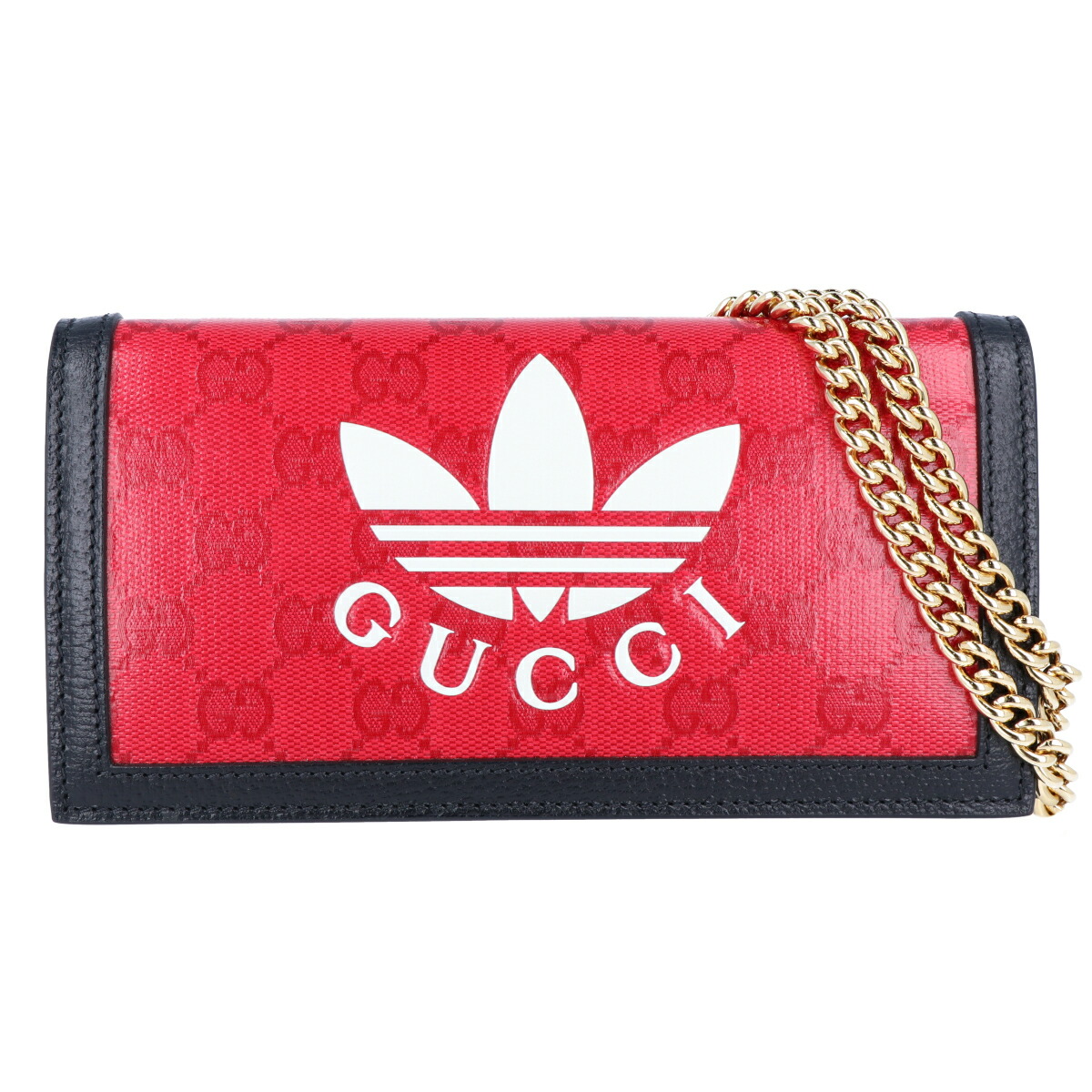 楽天市場】グッチ GUCCI×adidas チェーン付きウォレット レッド