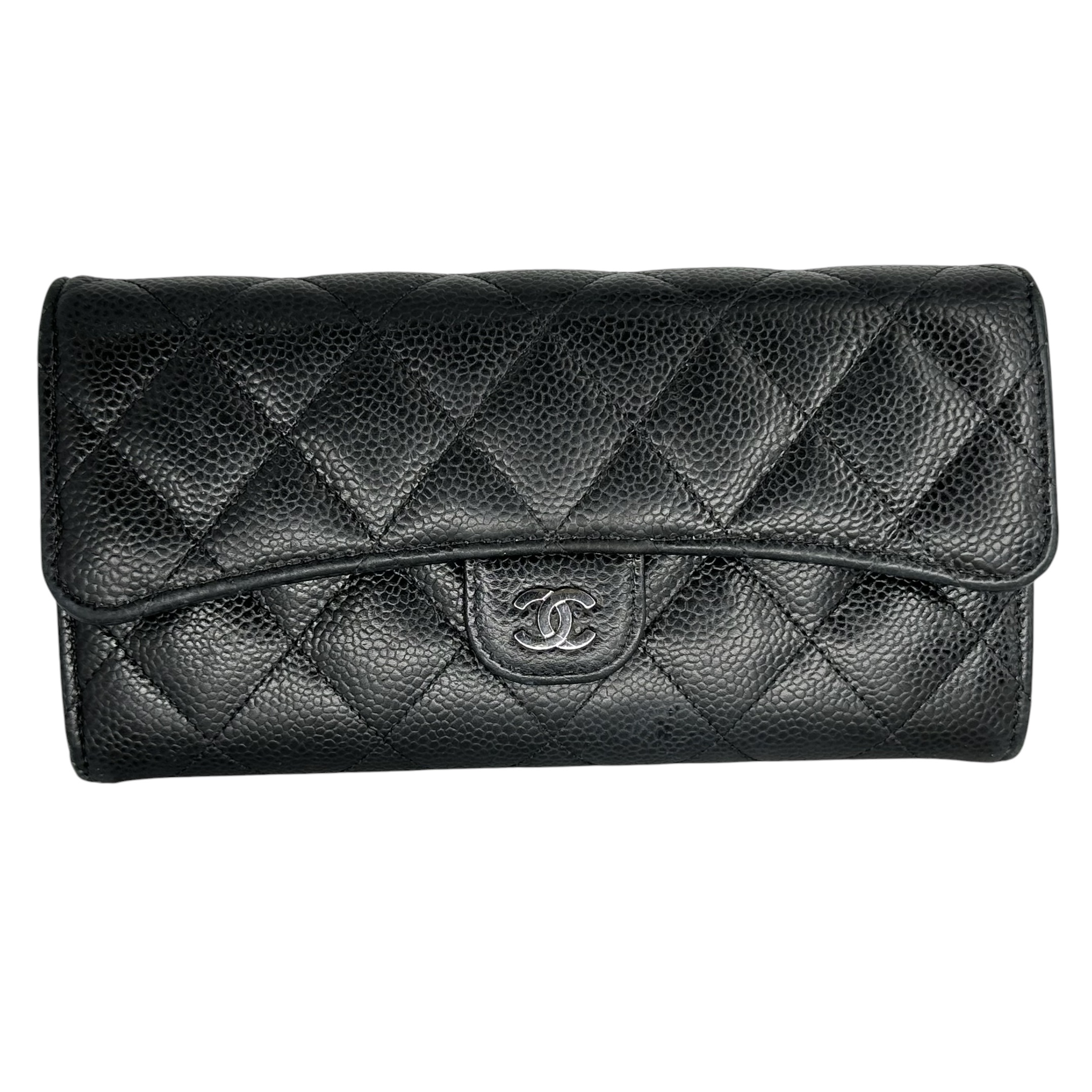楽天市場】【CHANEL】シャネル キャビアスキン ロングウォレット 