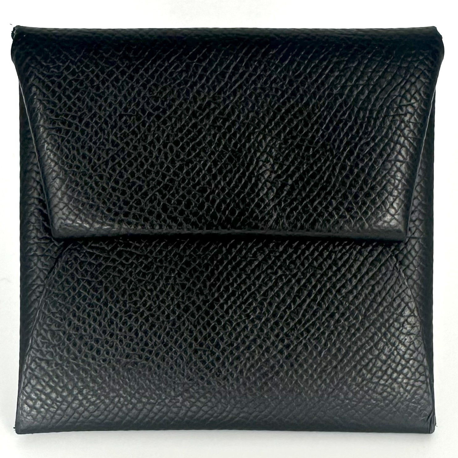【HERMES】エルメス バスティア コインケース 財布 U刻印 2022年製 ブラック レザー シルバー金具 レディース メンズ ユニセックス 【中古】USED-AB【9304】質屋かんてい局仙台卸町店 店