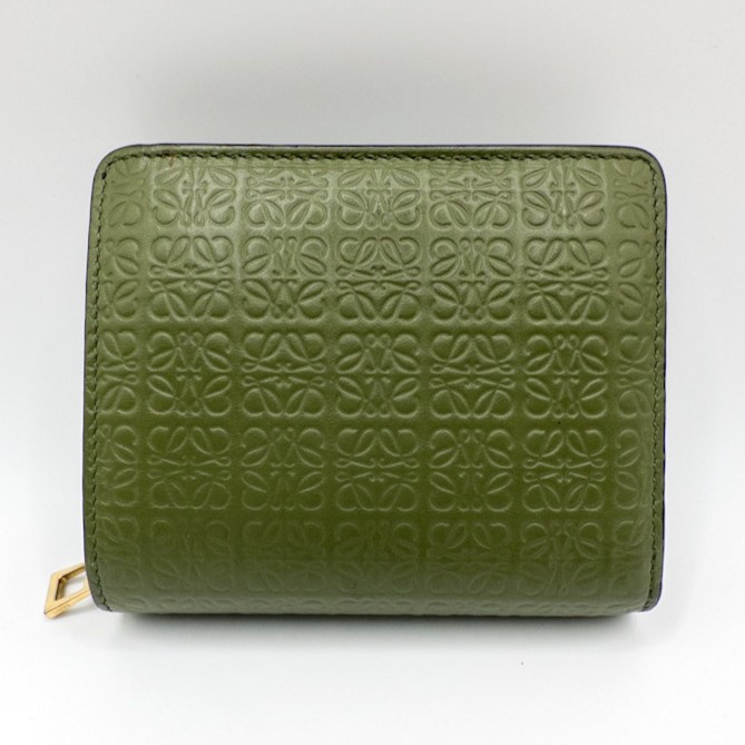 楽天市場】LOEWE ロエベ 二つ折りジップ財布 スクエアジップウォレット