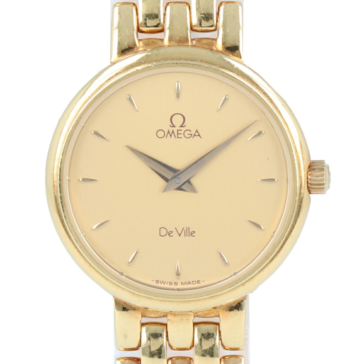 【OMEGA】 オメガ DE VILLE デビル 金無垢 クォーツ K18YG ゴールド 23mm レディース 腕時計 時計 【中古】 USED-B 【9304】質屋かんてい局仙台卸町店 店｜かんてい局仙台卸町店　店