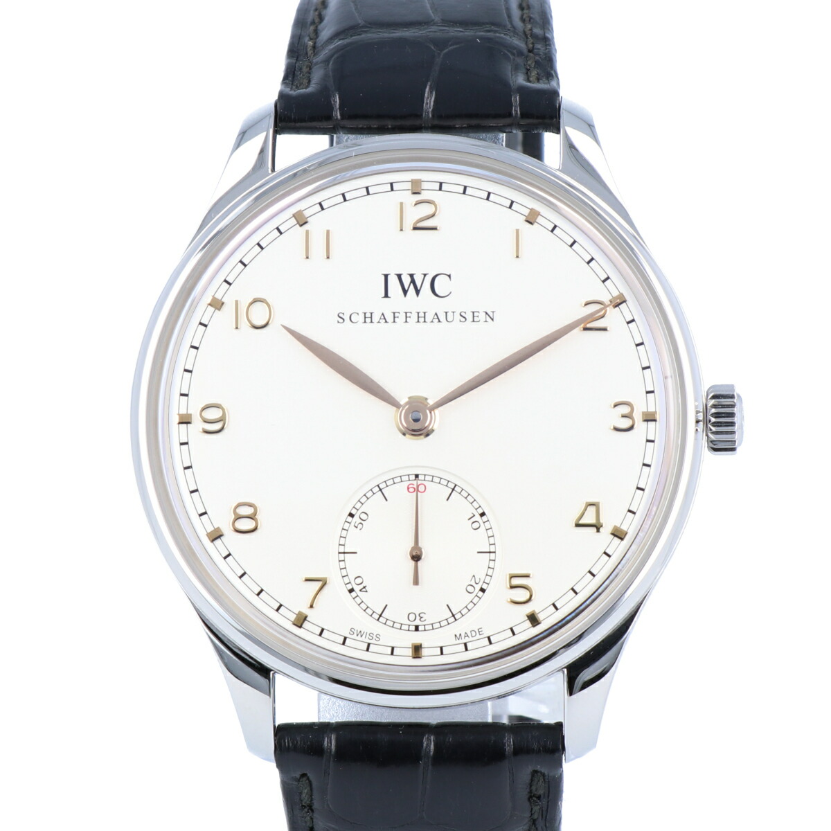 【IWC】インターナショナルウォッチカンパニー ポルトギーゼ IW545408 シルバー文字盤 44mm SS ステンレススチール レザーベルト 手巻き メンズ 時計 腕時計 【中古】 USED-SA 【9304】 質屋かんてい局仙台卸町店
