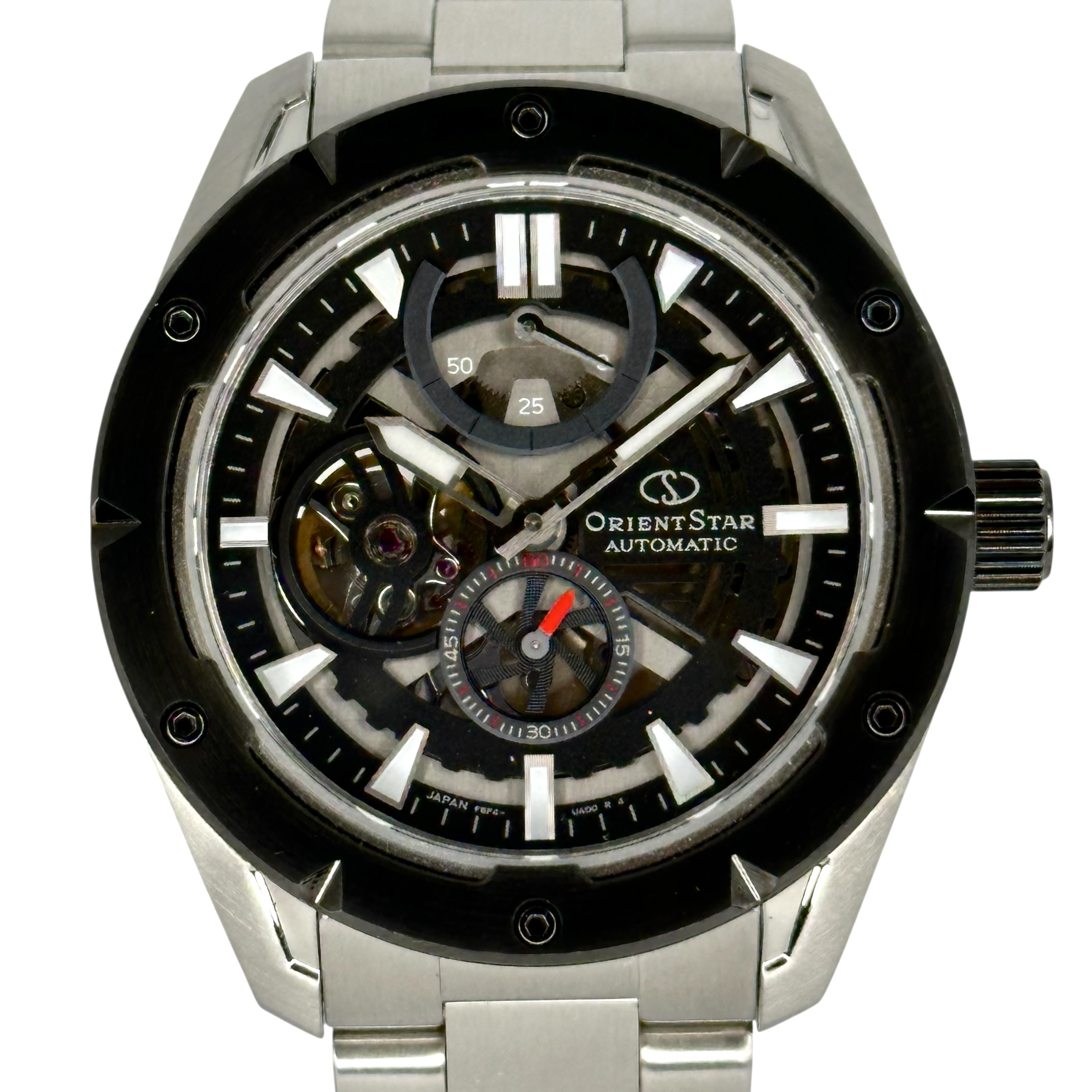 【ORIENT STAR】 オリエントスター アバンギャルド スケルトン F6F4-UAF0 スケルトン文字盤 41mm SS ステンレススチール 裏スケ 自動巻き メンズ 腕時計 時計 【中古】 USED-S 【9304】 質屋かんてい局仙台卸町 店