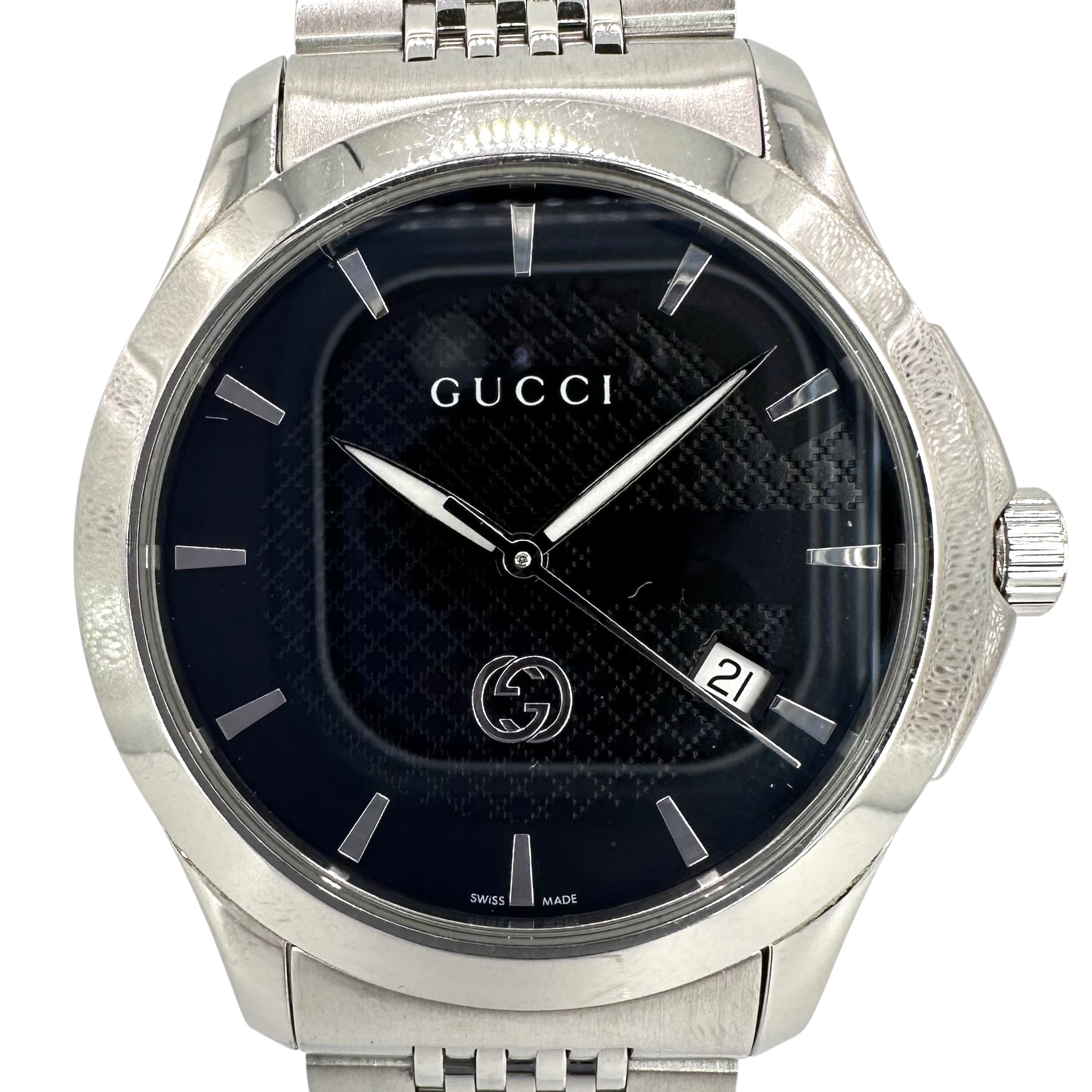 楽天市場】【ウォッチ】GUCCI グッチ ブラック文字盤 ダイヤ