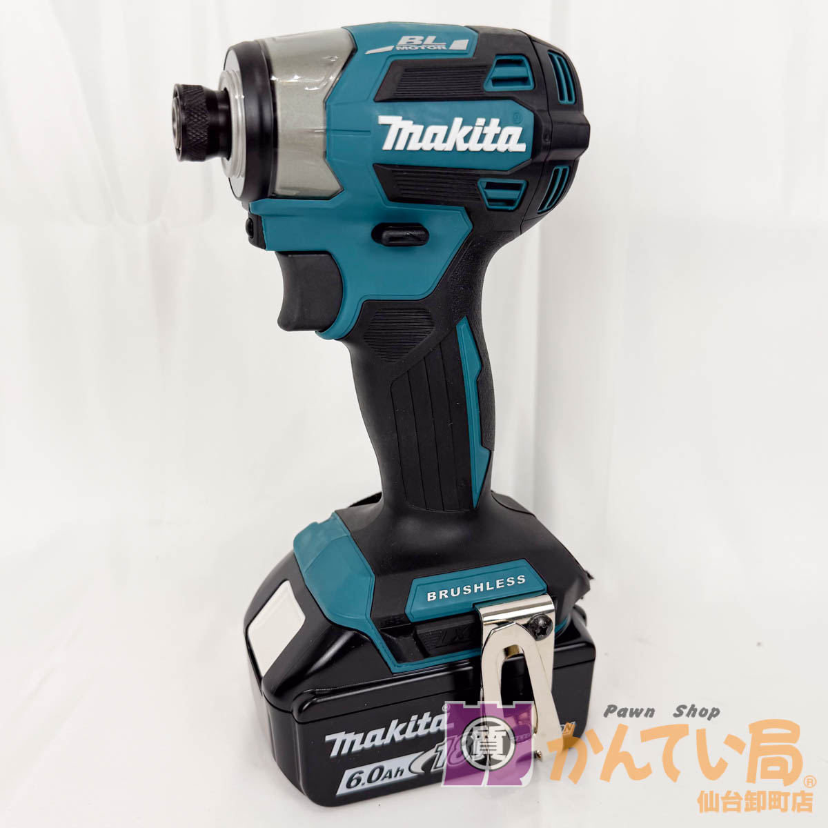 【未当て嵌める品】 【9356】 TD173DRGX Makita【マキタ】 申し受ける式インパクトドライバ 18V青写真 青色色 仕掛ける品（本体・蓄電池(BL1860B)×2・申し受ける器(RC18RF)・入れもの・言いあらわす書) 電動手道具 DIY 【中古】USED-SS 一六銀行かんてい局利府店