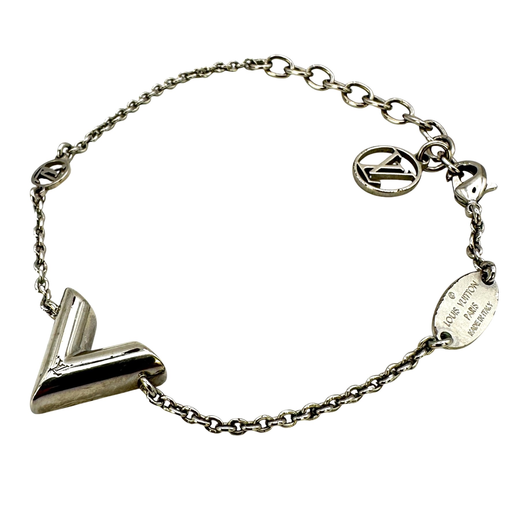 【Louis Vuitton】 ルイ・ヴィトン エセンシャルV M63198 ブレスレット シルバー メンズ レディース ユニセックス 【中古品】【USED-B】【9356】質屋かんてい局仙台卸町店 店|かんてい局仙台卸町店 店