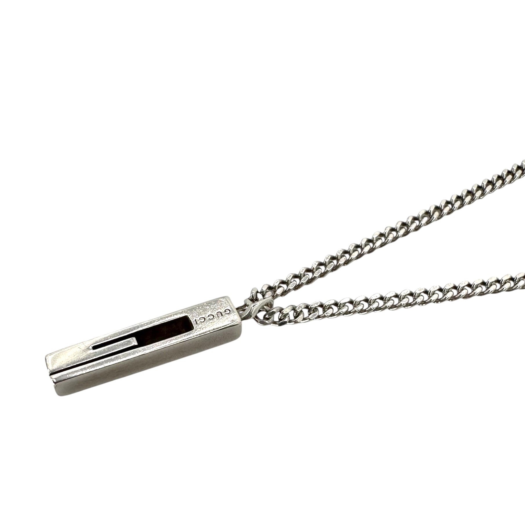 【GUCCI】グッチ G動機 ロゴタイプ頸飾り しろがね色 銀925 14g 50.5糎 シャンデリヤ メンズ レディース ユニ一発やる 添え物 【中古品】 USED-AB 【9304】 一六銀行かんてい局仙台卸町店 店