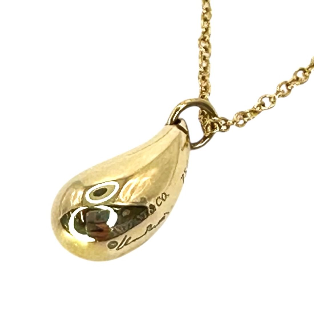 【Tiffany&Co.】 ティファニー ティアドロップ ネックレス Au750 K18 40cm 5g ジュエリー レディース アクセサリー【中古】 USED-A 【9304】 質屋かんてい局仙台卸町店 店｜かんてい局仙台卸町店　店 90,640円