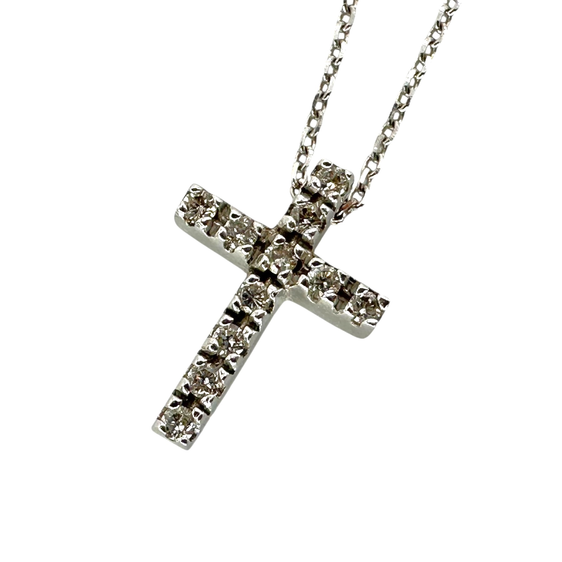 楽天市場】4℃【ヨンドシー】PT850 ダイヤモンドクロスネックレス 約