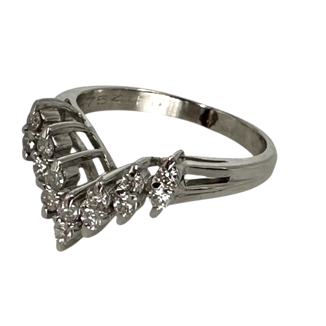 プラチナ Pt900 約4.4g D0.27ct 8.5号 レディース ジュエリー 宝石 アクセサリー 【中古】 USED-B【9304】 質屋かんてい局仙台卸町 店