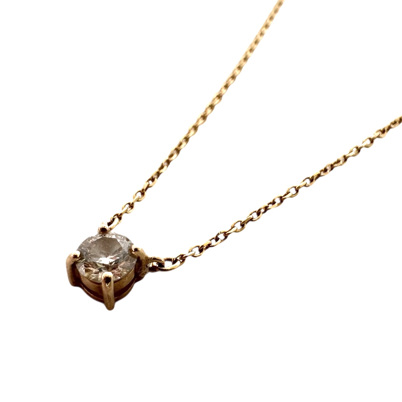 K18ネックレス D0.11ct 約0.9g 40cmジュエリー アクセサリー ペンダント 【中古】 USED-B 【9304】 質屋かんてい局仙台卸町店 店