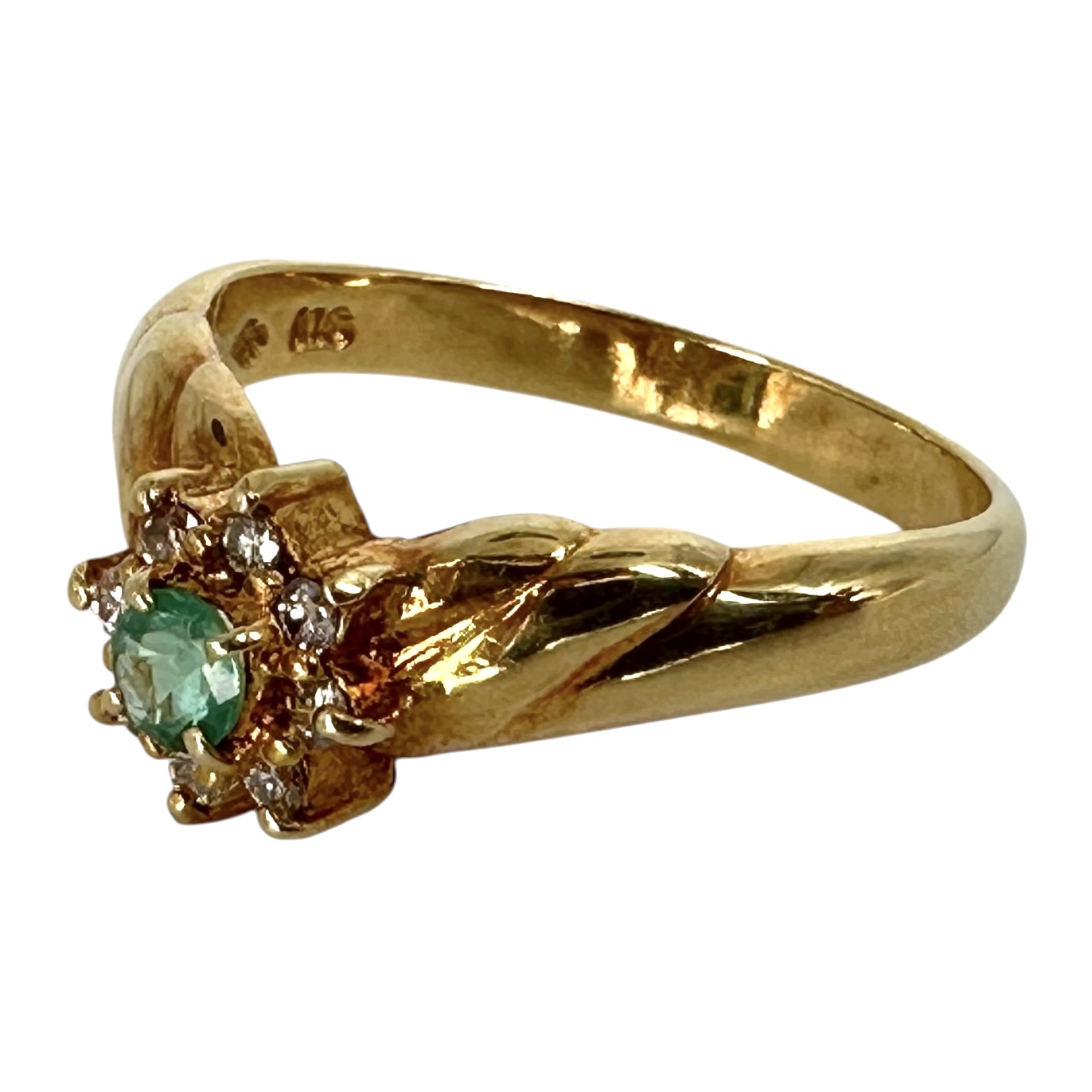 K18 リング 10号 3.2g 0.10ct D0.09ct レディース 指輪 アクセサリー ジュエリー【中古】 USED-B 【9304】 質屋かんてい局仙台卸町 店