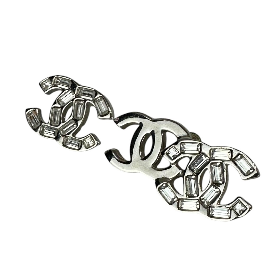 【CHANEL】 シャネル アシンメトリー ココマーク ラインストーン ロゴ ピアス 両耳用 アクセサリー ジュエリー レディース 【中古】 USED-AB 【9356】 質屋かんてい局仙台卸町店 店|かんてい局仙台卸町店 店