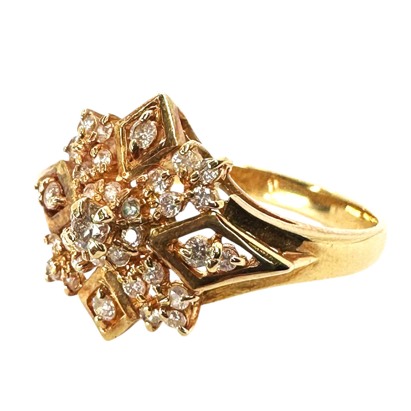 K18 リング 3.2g D0.30ct 12号 レディース アクセサリー ジュエリー 指輪【中古】 USED-B【9304】 質屋かんてい局仙台卸町 店