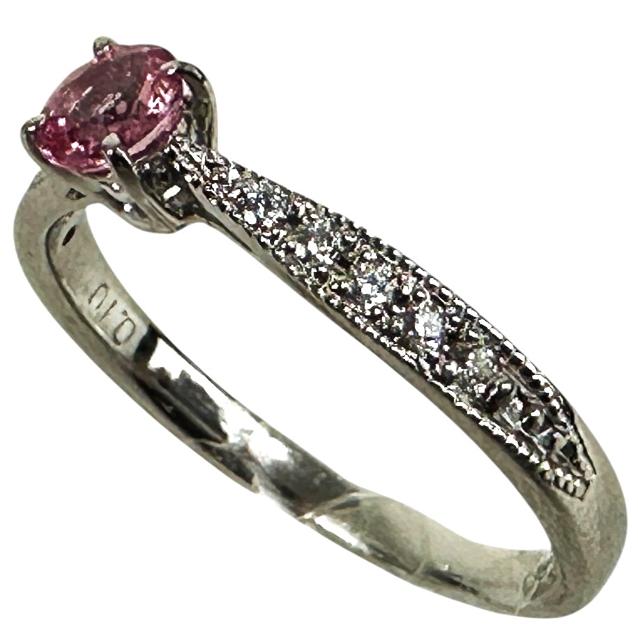 Pt900 色石付きリング プラチナ 刻印あり pt900 2.7g 0.283ct 010ct リング 指輪 10号 アクセサリー レディース 【中古】 USED-A 【9356】 質屋かんてい局仙台卸町店 店