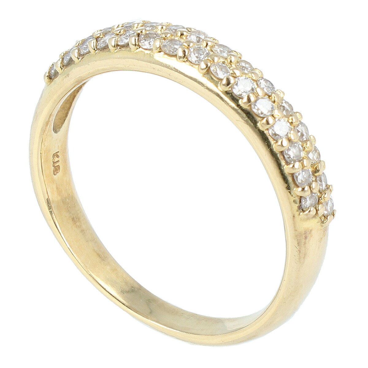 K18 ダイヤモンド リング 指輪 K18YG ダイヤモンド 0.30ct 2.9g 10.5号 レディース ジュエリー アクセサリー 宝石 【中古】 USED-A 【9304】 質屋かんてい局仙台卸町 店｜かんてい局仙台卸町店　店