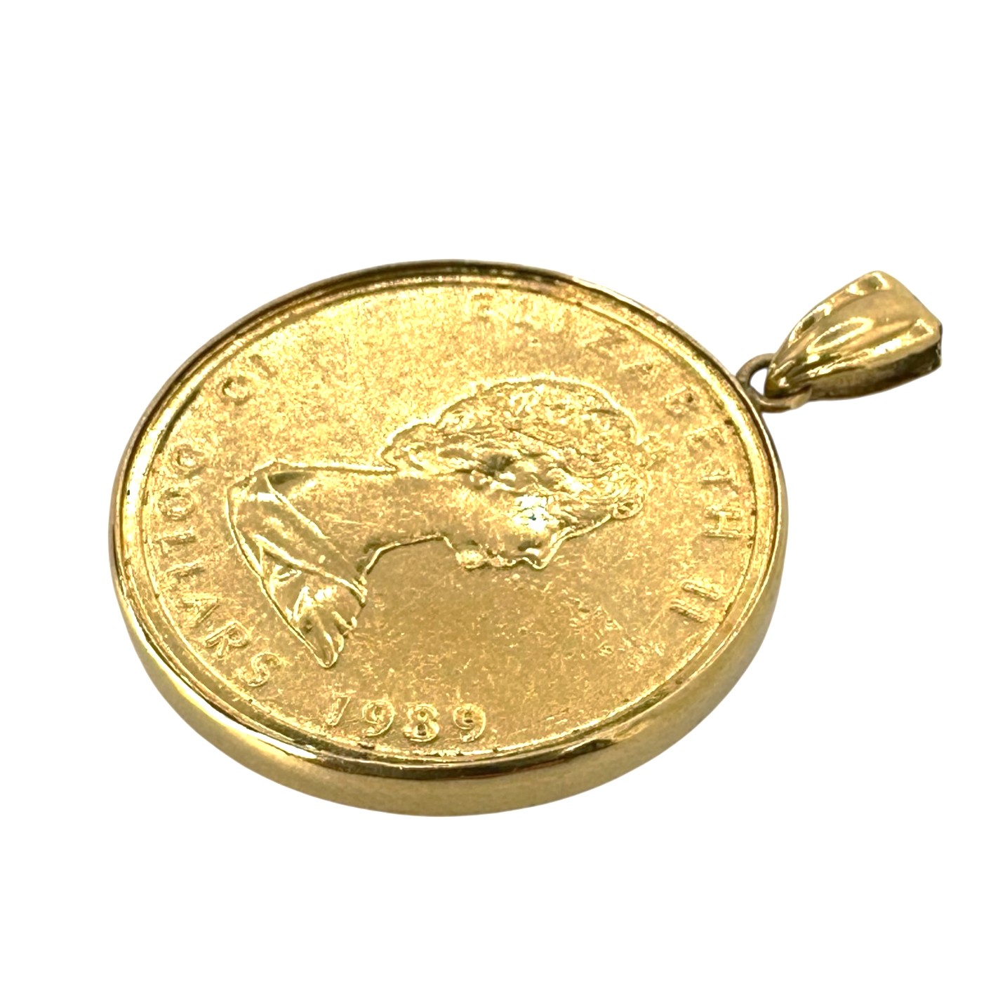 メイプルリーフ金貨 ペンダントトップ 1/4oz 10ドル 総重量8.5g K24/K18 エリザベス二世 純金 コイン ネックレス チャーム トップ ジュエリー 金貨 本体のみ【中古品】 USED-B 【9304】 質屋かんてい局仙台卸町店 店
