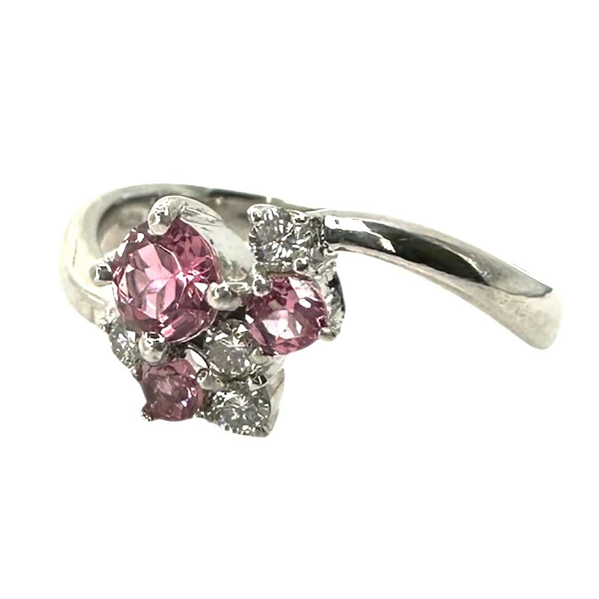 Pt900色石リング 11.5号 4.3g D0.13ct 指輪 アクセサリー ジュエリー【中古】 USED-A【9304】 質屋かんてい局仙台卸町 店|かんてい局仙台卸町店 店