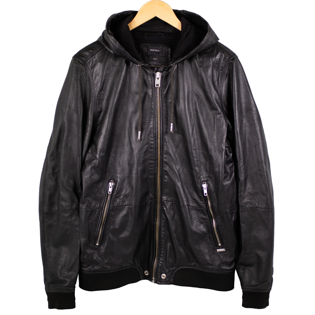 ディーゼル革ジャン ディーゼル DIESEL シングルライダースジャケット （BLACK）L