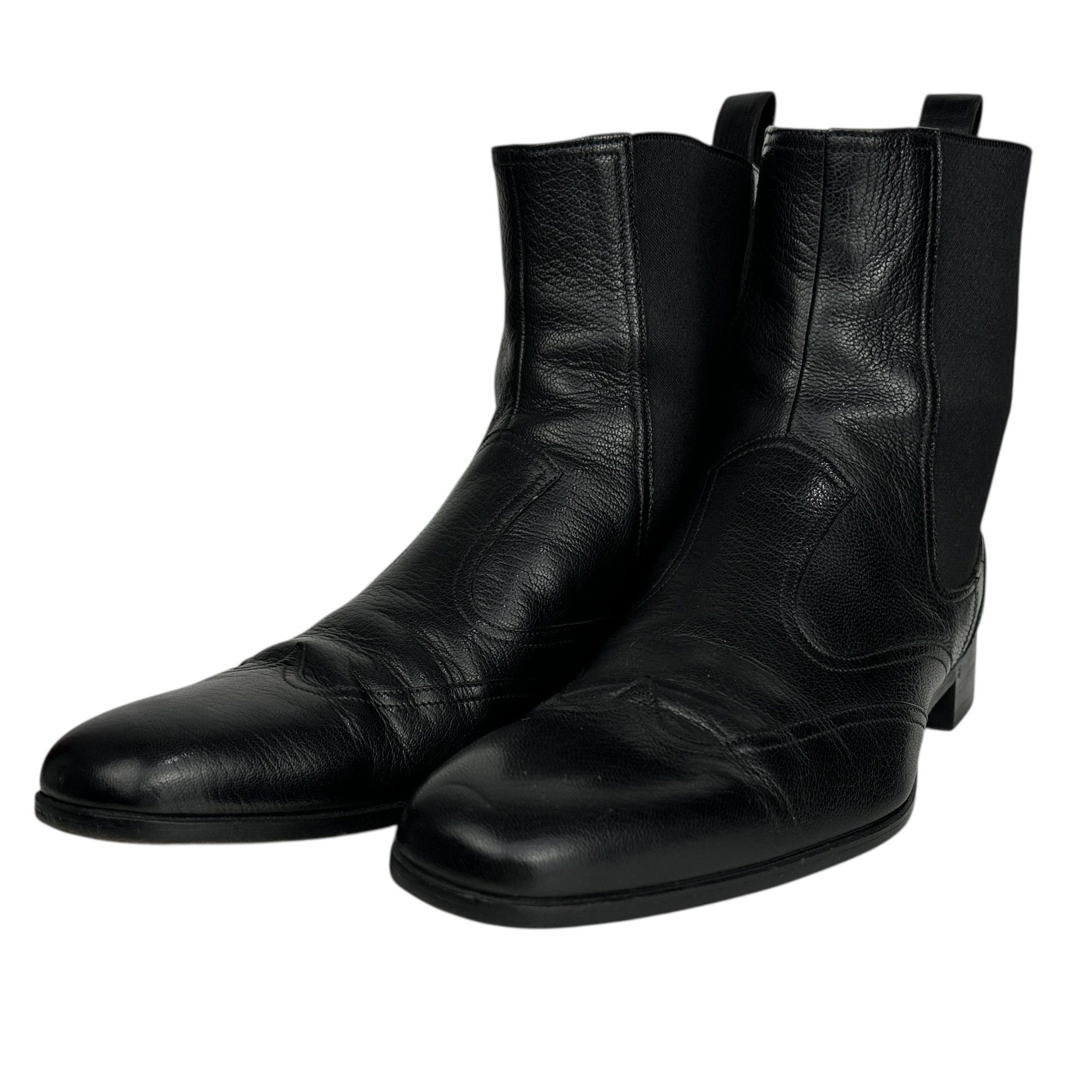 【GUCCI】グッチ　サイドゴアブーツ ブラック 靴 24cm相当 メンズ レディース　ユニセックス 【中古】 USED-B 【9356】 質屋かんてい局仙台卸町 店